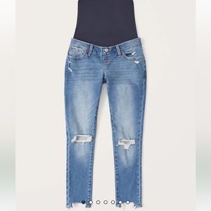Abercrombie ripped maternity jeans